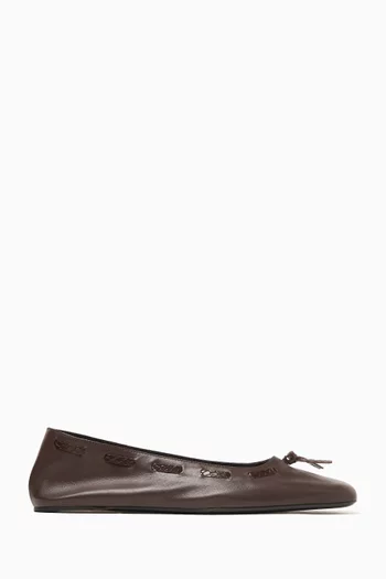 Milo Ballerina Flats in Smooth Leather