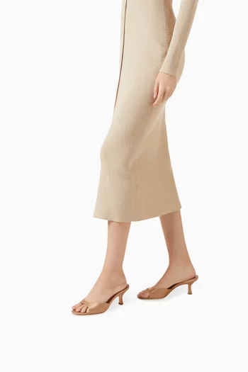 Brigitte 60 Mules in Satin