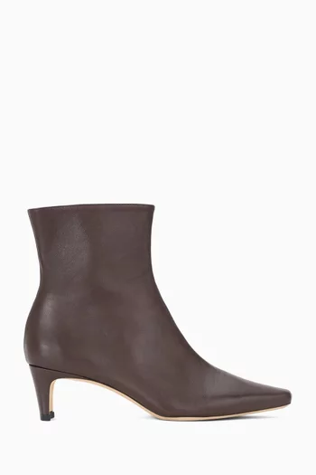 Wally 55 Ankle Boots in Smooth Leather
