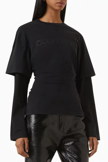 Logo Double-sleeves T-shirt