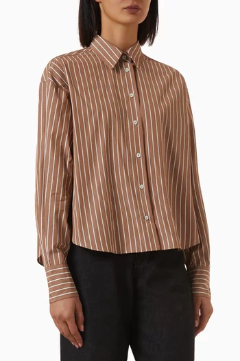Striped Shirt in Cotton-poplin