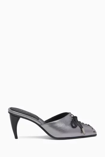 Lexie 70 Mules in Antiqued Leather
