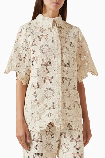 Ari Shirt in Guipure Lace