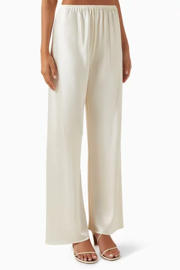 Bias Wide-leg Pants in Satin