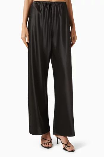 Bias Wide-leg Pants in Satin