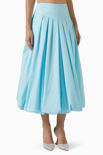 Winsor Bubble Midi Skirt in Cotton