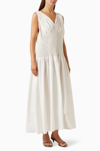Nola Maxi Dress in Cotton Poplin