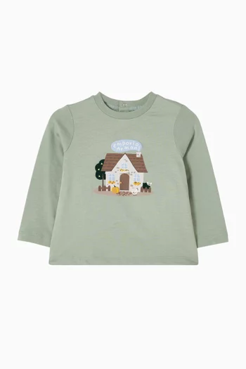 Printed T-Shirt in Cotton