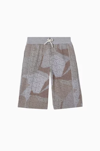Fantasy Print Drawstring Shorts