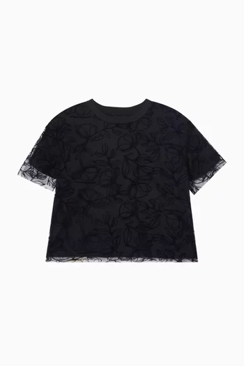 Tulle Embroidered T-Shirt