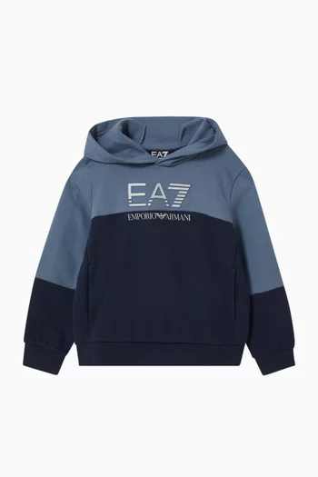 كنزة بغطاء رأس وشعار EA7
