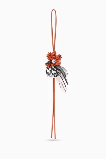 x Paula Ibiza Hoopoe Bird Charm in Leather