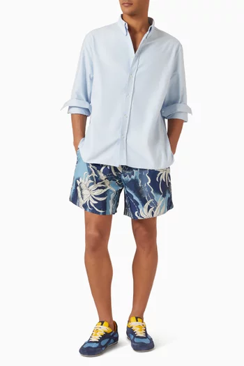 Hawaiian Print Swim Shorts