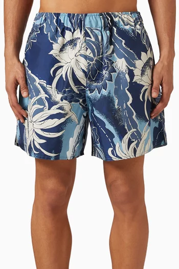 Hawaiian Print Swim Shorts