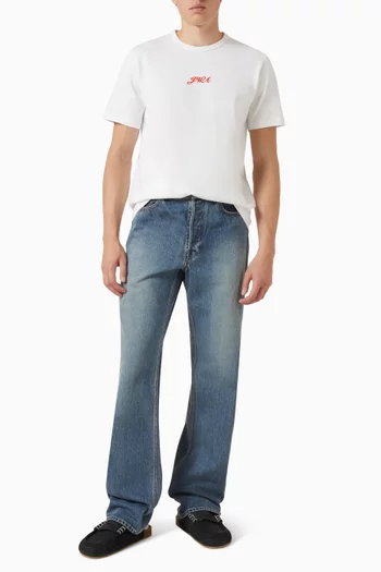 Logo-embroidered T-shirt in Cotton