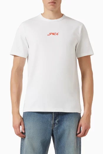Logo-embroidered T-shirt in Cotton