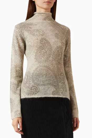 Paisley-print Sweater in Alpaca