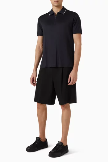 Micro Logo Polo Shirt in Cotton & Lyocell