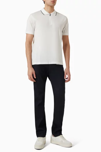 Micro Logo Polo Shirt in Cotton & Lyocell