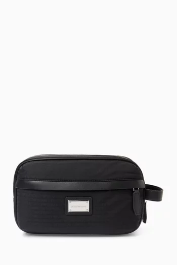Logo Plaque Toiletry Bag