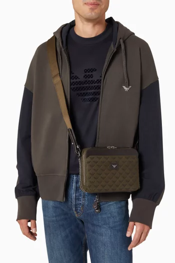 Crossbody Camera Bag in Textured Leather