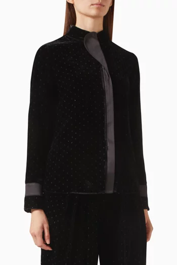 Glitter Polka-dot Top in Velvet