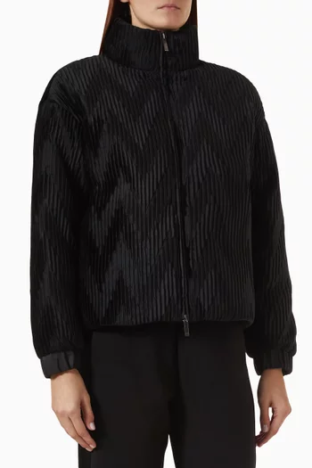 Chevron Quilted Padded Down Jacket