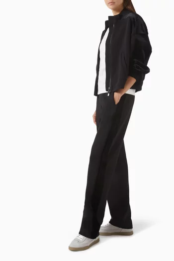 Velvet-panel Pants