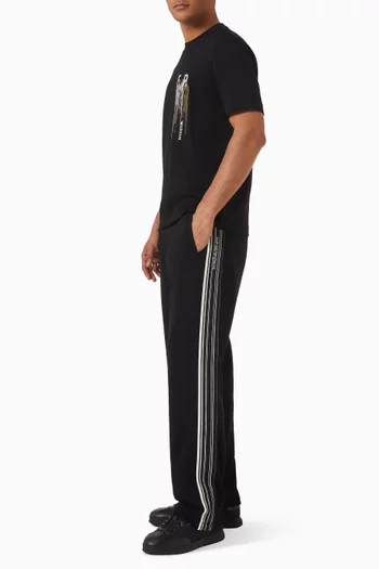 Side Stripes Sweatpants in Cotton French Terry