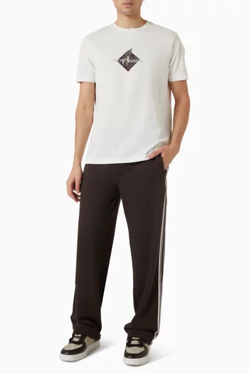 Side Stripes Sweatpants in Cotton French Terry