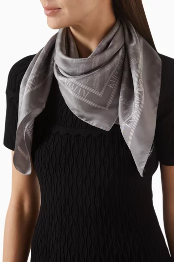 Chevron Logo Scarf in Silk