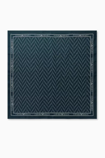 Chevron Logo Scarf in Silk