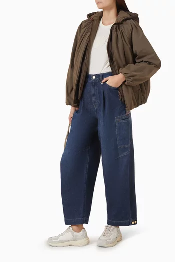 J5I Wide-leg Cargo Jeans in Denim