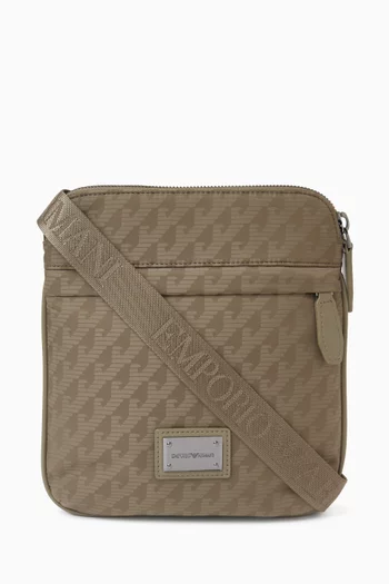 Eagle Logo Cross Body Bag in Nylon