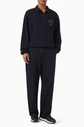 Text Logo Half-zip Sweatshirt