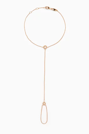 Salasil Diamond Hand Cuff Bracelet in 18kt Rose Gold
