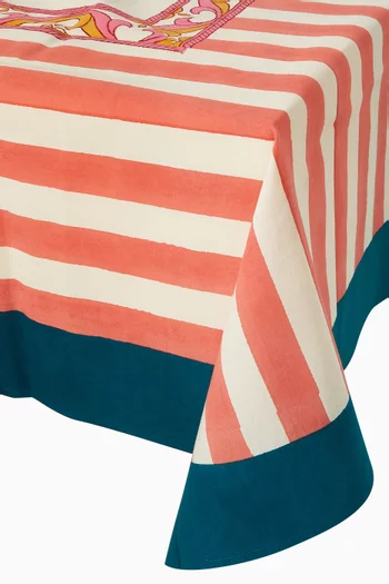 Floral Table Cloth in Cotton, 180cm x 180cm