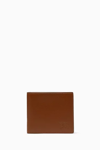 Pop Check Bifold Wallet in Leather