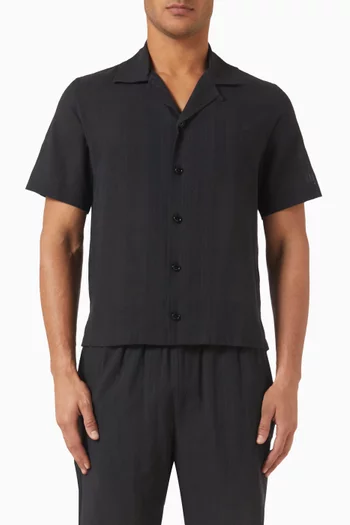 Relaxed Fit Check Shirt in Cotton Voile