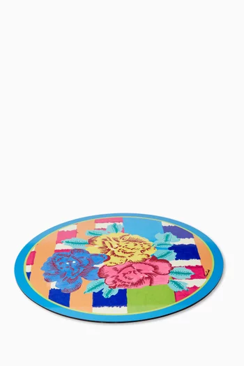 Floral Placemat in Lacquered Cork