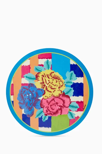 Floral Placemat in Lacquered Cork