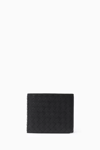 Piccolo Bi-fold Wallet in Intrecciato Leather