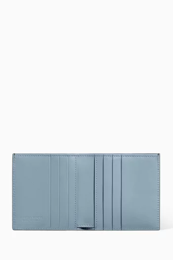 Bi-fold Wallet in Intrecciato Leather