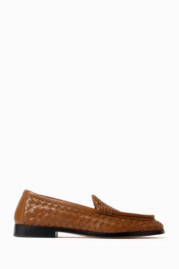 Silenzio Loafers in Intrecciato Leather