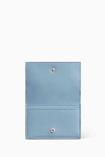 Business Card Case in Intrecciato Leather