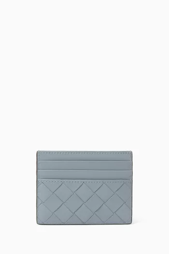 Credit Card Case in Intrecciato Leather
