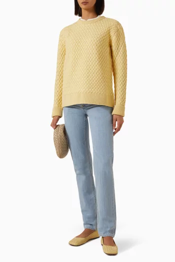 3D Intrecciato Sweater in Wool-knit