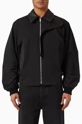 Blouson Jacket in Nylon & Cotton-twill