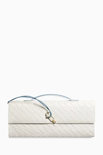 Andiamo Clutch in Intrecciato Leather
