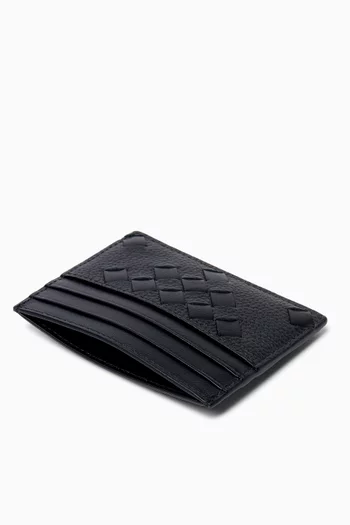 Credit Card Case in Intrecciato Leather